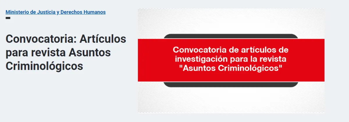 Observatorio INDAGA | II Convocatoria | Revista Asuntos Criminológicos
